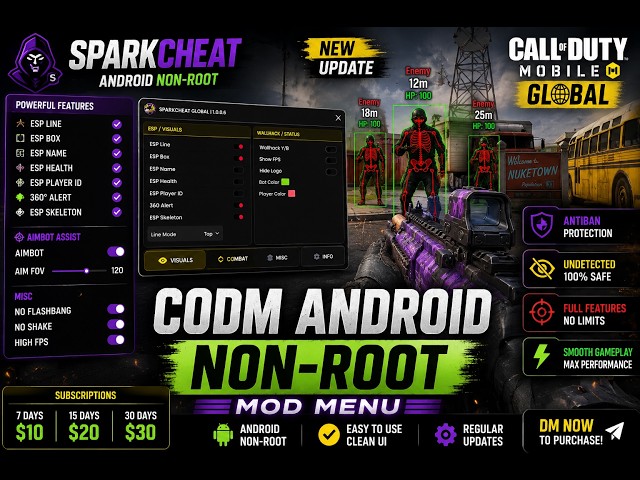 NEW CODM Mod Menu iOS & Android (No Root) - Aimbot & ESP 2026 | CODM HACK NON ROOT GLOBAL #codm