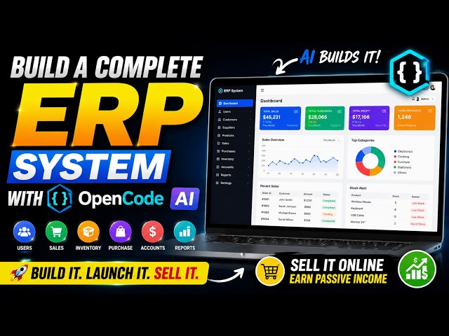 Build a Complete ERP System with OpenCode AI & Sell It Online 💻🚀