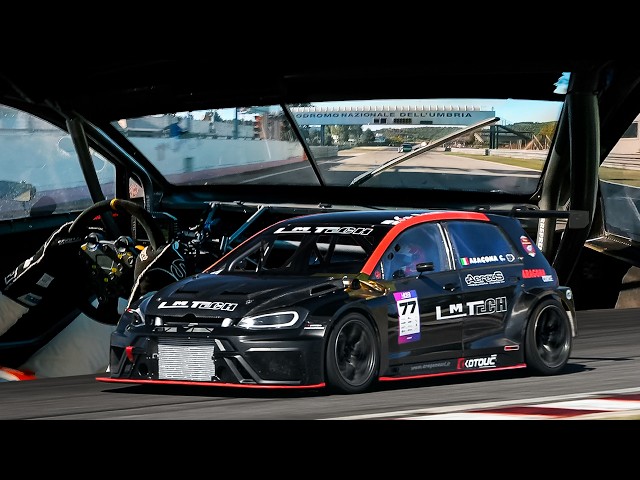 INSANE 800HP Hillclimb VW Golf R Mk7 Unleashed on Track: Audi 5-Cyl Sound + OnBoard at Magione!