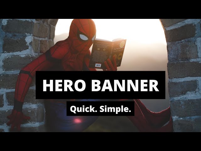 How to make a Hero Banner quickly (HTML & CSS)