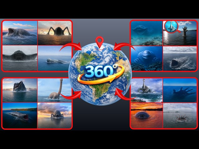 360° Video: Terrifying Giant Sea Creatures Spotted on Google Earth! Bloop, El Gran Maja, Sea Eater..