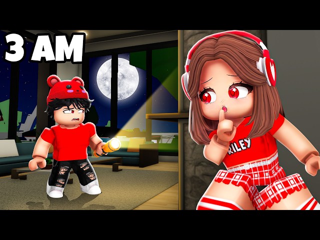 I Spent 24 Hours OVERNIGHT In My Crush's House..(Brookhaven)