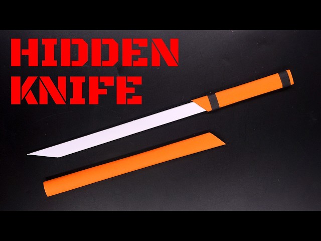 How to Make an Awesome Origami Hidden Knife! DIY Paper Ninja Weapon 🥷