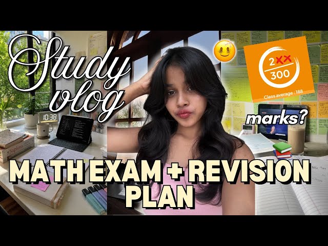 MY PRODUCTIVE STUDY ROUTINE | MATH EXAM, MID TERM, MARKS? 😭📚