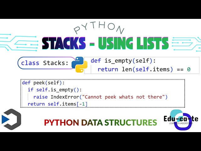 Stacks  Lists Implementation  - Python Data structures