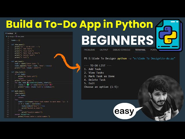 Build a To-Do List App in Python – Step-by-Step for Beginners #python #coding #programming