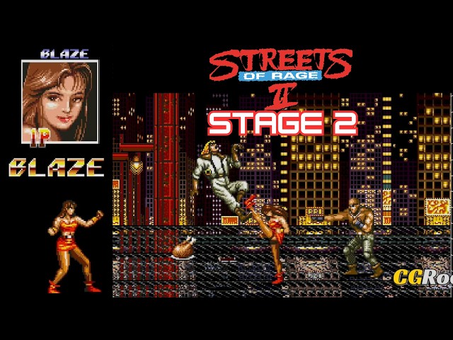 Streets of Rage 2 (SEGA) - Blaze Playthrough Stage 2 | Bare Knuckle 2 | Beat ‘Em Up Gameplay