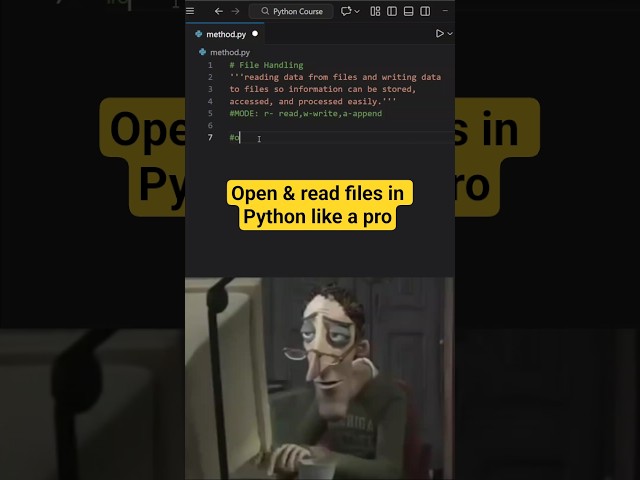 📂 Read files in Python Learn open() and read() the easiest way.#python #shorts #coding #learnpython