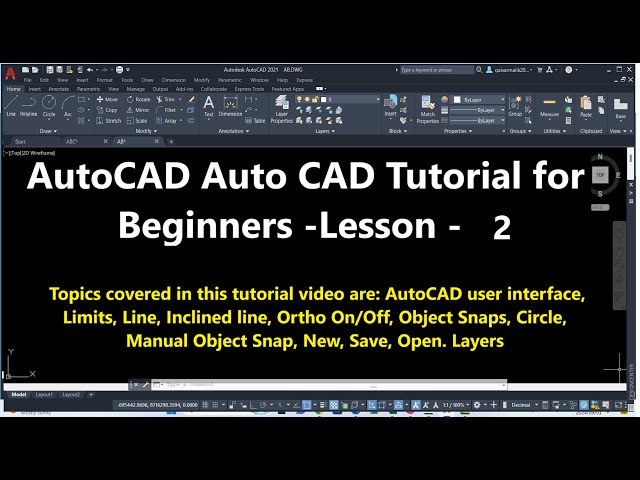 AutoCAD Tutorial for Beginners | Lesson - 2