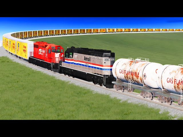 Wrong way Railroad Switch Failure Accidents Derailments ✅  BEAMNG.Drive LIVE STREAM