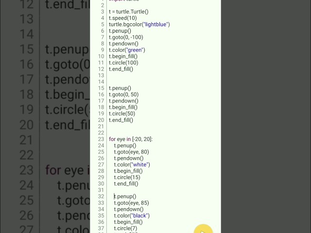 🐢 Python Turtle Graphics | Cute Cartoon Turtle Drawing Animation | Beginner Friendly Tutorial #viral