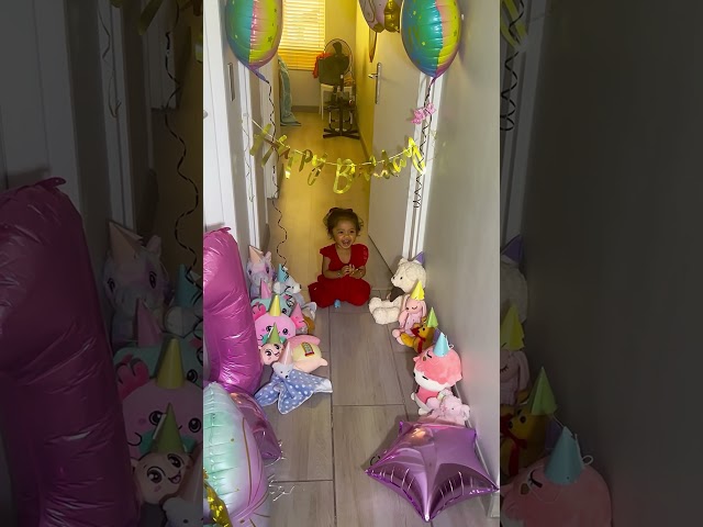 🎂 Baby Turns ONE! 🥹❤️ | 1st Birthday Morning Reaction #shorts #baby