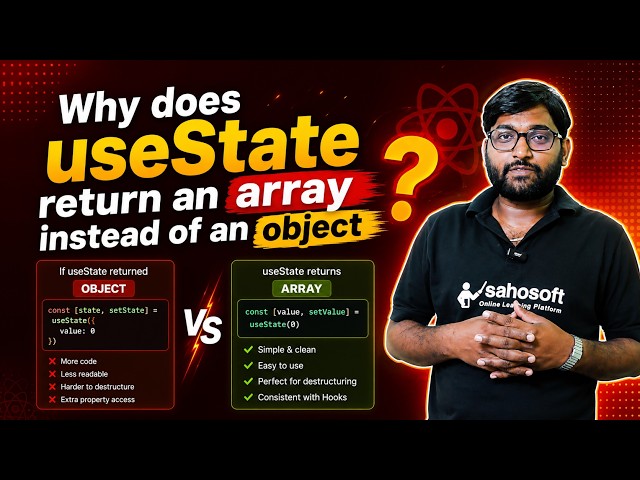 Why does useState return an array instead of an object | React JS interview Series 2026