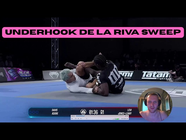 Underhook De La Riva sweep in Submission Grappling/No-Gi Brazilian Jiu-Jitsu/BJJ