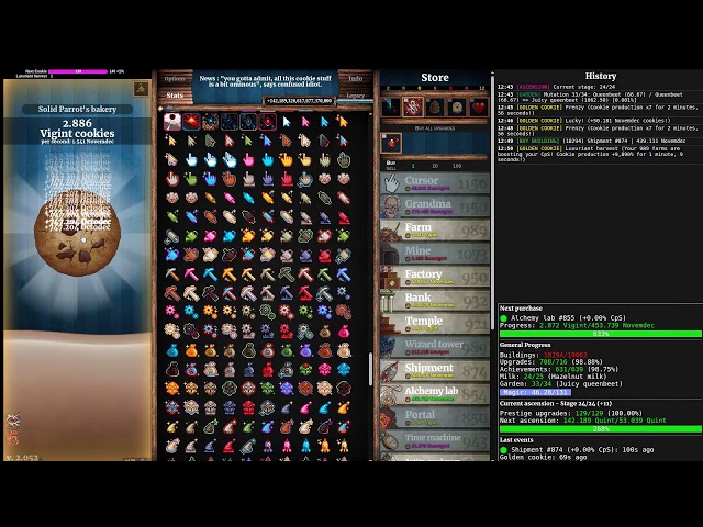 7.441 trevigintillion cookies | Cookie Clicker 100% TAS (631/639)