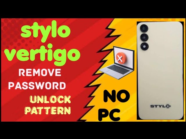 Stylo vertigo hard reset | no computer | How to remove password stylo vertigo 