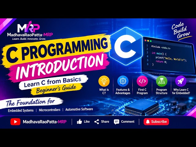 C Programming Introduction & History | Why C is Still Important | Learn C | MRP-MadhavaRaoPatta
