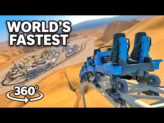 Falcon's Flight Six Flags Saudi Arabia | 360° VR Roller Coaster POV | No Limits 2 Simulation