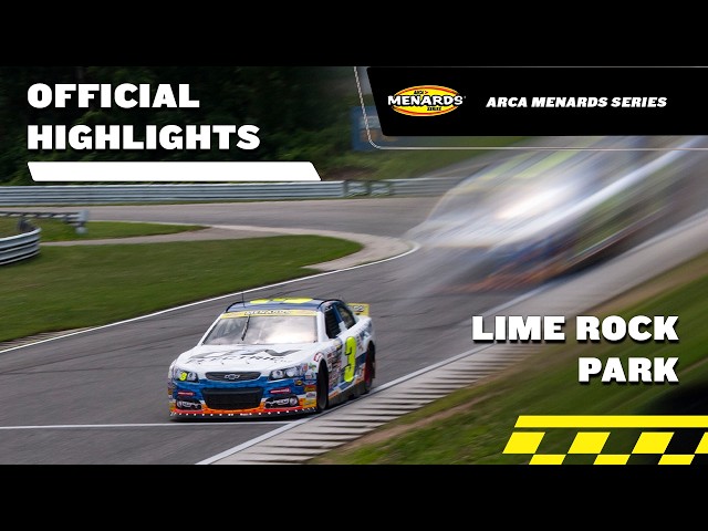 Resumen oficial de la ARCA Menards Series: Lime Rock Park ARCA 100