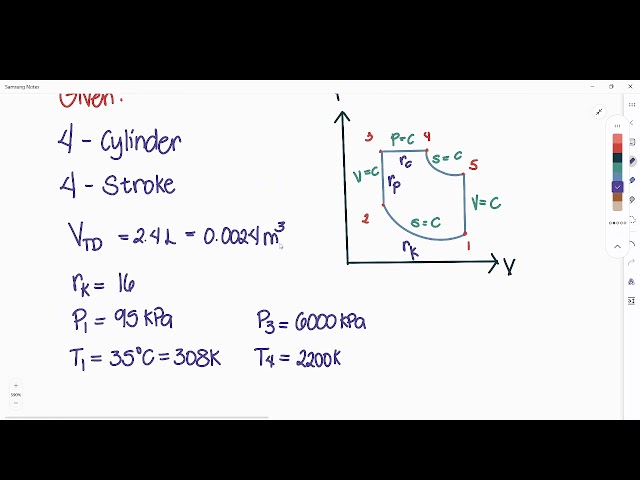 Dual Cycle Practice Problem (Combustion Engineering)