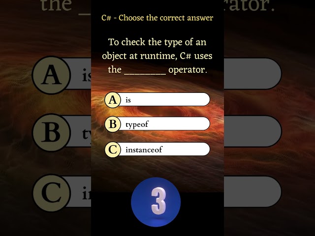 Mastering C# - The Ultimate Quiz Challenge | Object Type Check at Runtime #quiz #codingquiz #csharp
