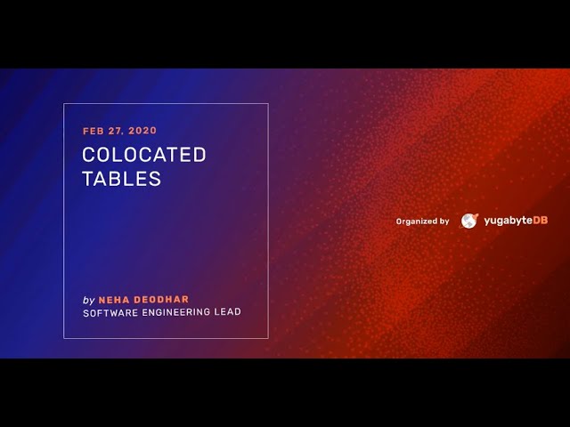 Getting Started with Distributed SQL Colocated Tables