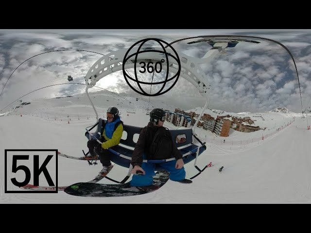 Val Thorens Ski lift | 5K VR Video | 360° Video | GoPro Max