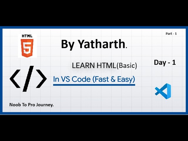 How to Start Coding of HTML in VS Code Steps by Steps.|Part - 1| Day 1| VS Code| HTML| Noob to Pro📈.