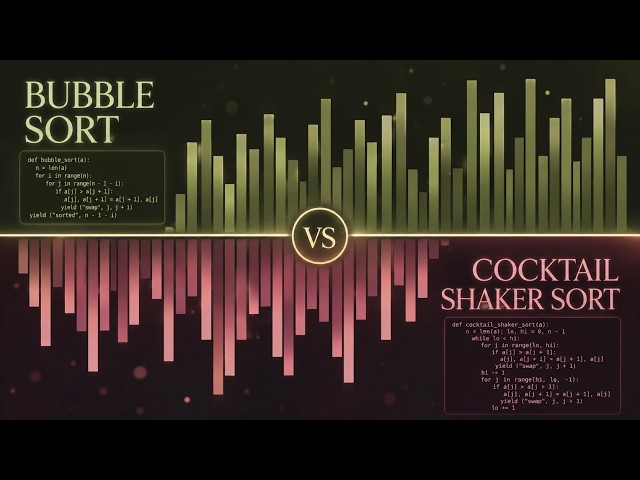 Bubble Sort vs Cocktail Shaker Sort | Cozy Sorting ASMR