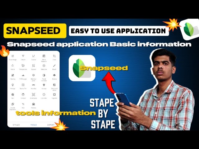 Snapseed Application – Basic Information Tutorial (For Beginners)🔥