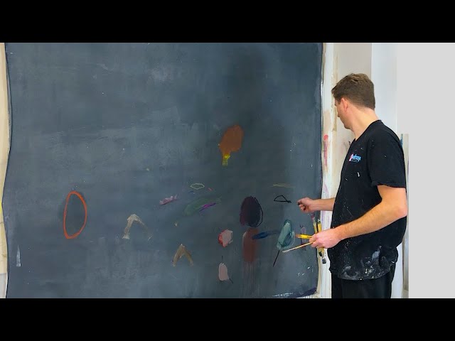 Huge DRAMATIC Abstract Acrylic Painting | With Commentary