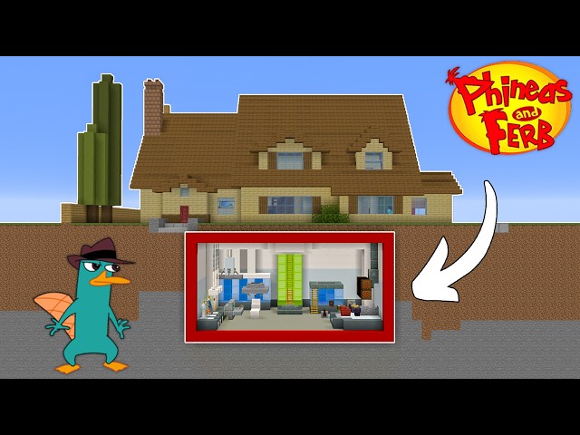 How to Build Perry the Platypus' SECRET LAIR in Minecraft! "Phineus And Ferb"🕵️