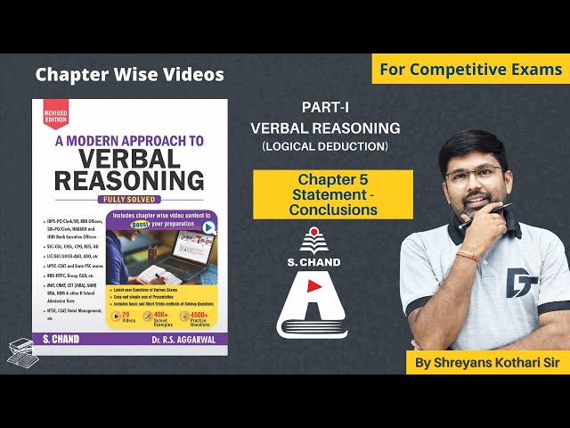 Statement - Conclusions Reasoning Tricks | A Modern Approach to Verbal Reasoning | S Chand Academy