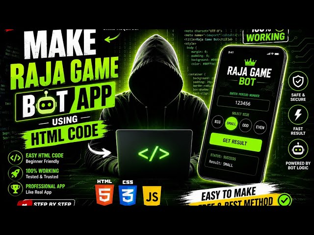 🔥 How To Make Raja Game Bot App Using HTML Code | 100% Working 2026 🚀