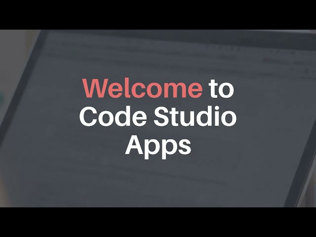 Trailer video for code studio apps
