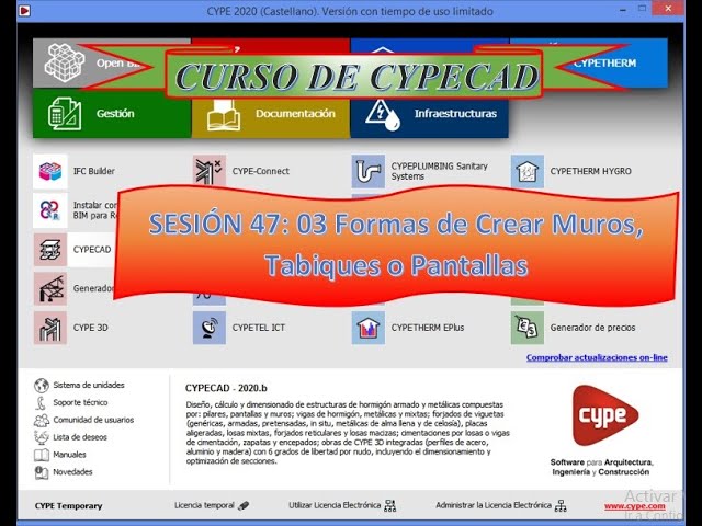 Curso CYPECAD Sesion 47   03 Formas de Crear Muros, Tabiques o Pantallas