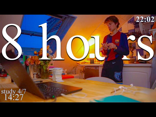 LIVE | 8-HOUR study with me in Paris 📚⛈️ rain sounds & pomodoro timer 60 & 10