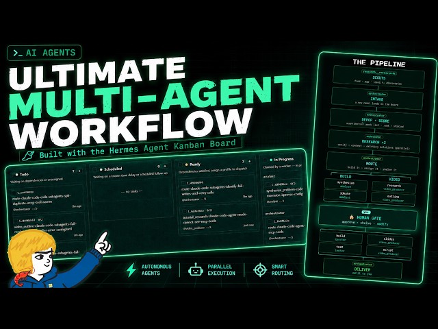 I Built the Ultimate Multi-Agent Workflow w/ Hermes Agent Kanban Board