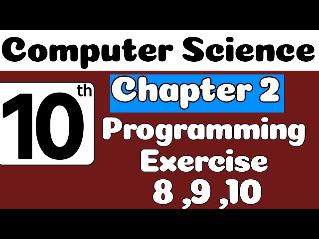 10th Class Computer Book Chapter 2 | Exercise 8,9,10 | Class 10 Computer Chapter 2 | SNC 2023 | PTTB