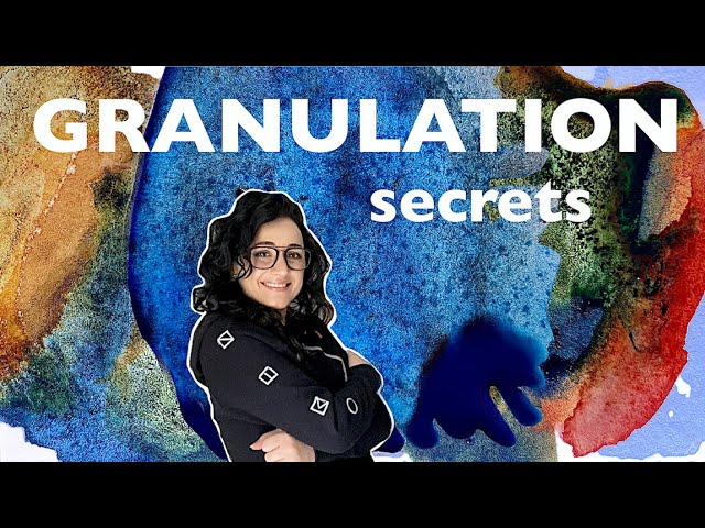 ❤️ Everything you NEED TO KNOW on granulation to create amazing watercolour art - art for beginners