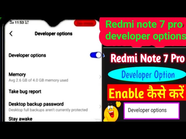 Redmi Note 7 Pro Developer Options | How to Enable Developer Options on Redmi Note 7 Pro