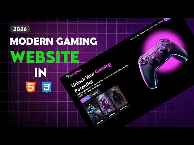 Build a Gaming Hero Section with Glowing Effects (HTML & CSS)