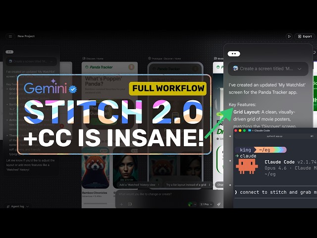 Stitch 2.0 + Claude Code: This is FREAKING INSANE AI Coding WORKFLOW!