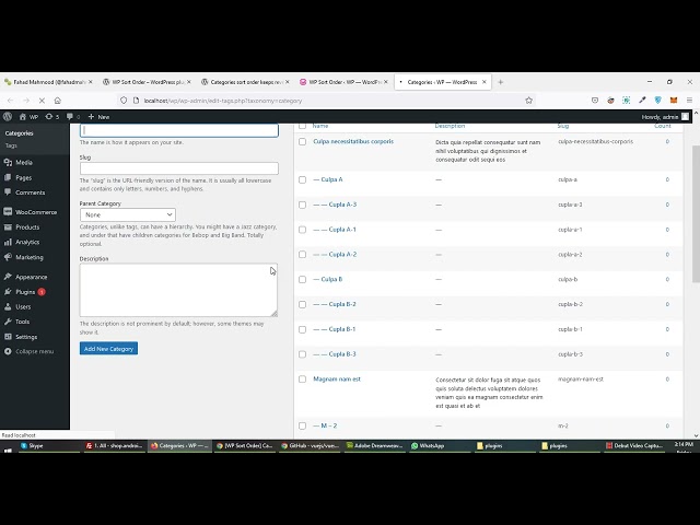 Category sorting drag and drop with WP Sort Order - WordPress Plugins