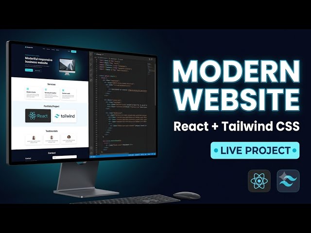 🔴 LIVE | Building a Modern Responsive Website 🚀 | React + Tailwind CSS | Live Project