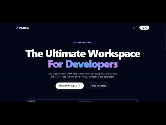DevNexus: The Ultimate Developer Productivity Ecosystem (MERN Stack Portfolio)