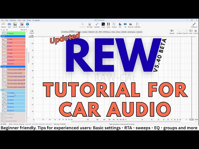 REW tutorial for car audio - updated for V5.40