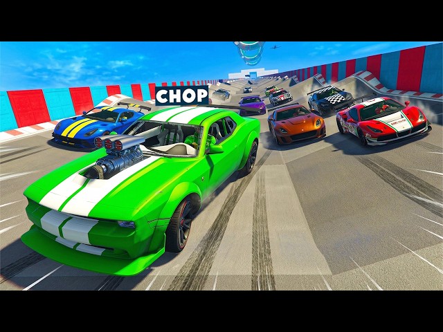 GTA 5 CHOP AND FROSTY PLAY THE BOOSTED MEGA RAMP