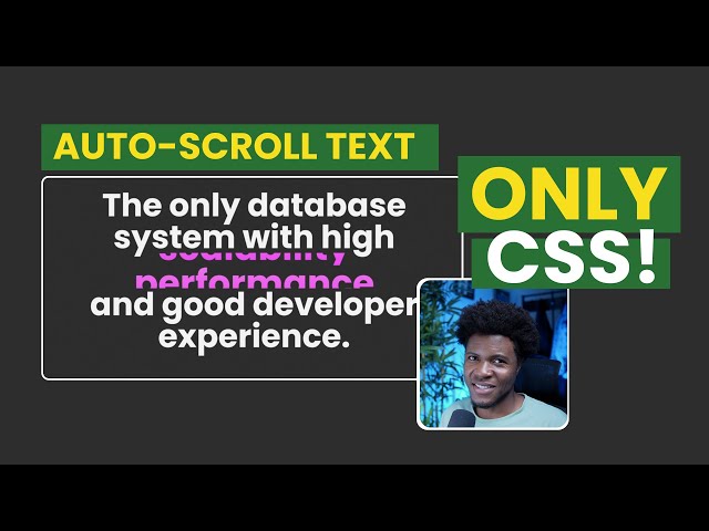 AUTO-SCROLL TEXT with just CSS 🔥