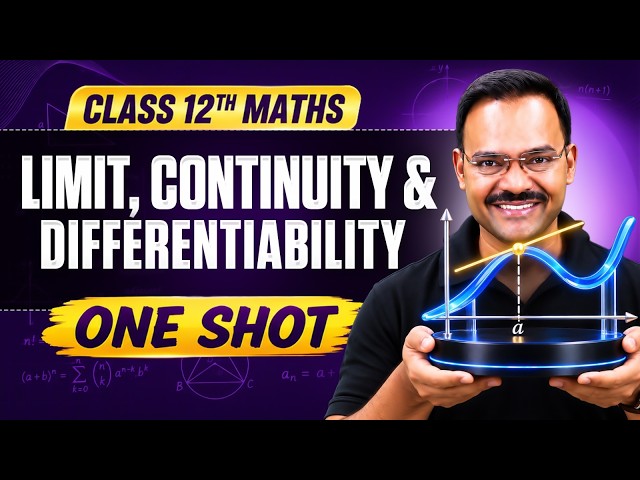 Limit Continuity & Differentiability in One Shot | All Concepts & PYQs Covered | Class 12 JEE Maths